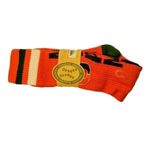 Miami Hurricanes Socks Sz OSFM Orange/Green Donegal Bay  Collegiate License  NWT